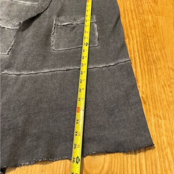 Pete&Greta Johnny Was Gray Draped Open Front Cardigan Hood Size XSmall - Picture 5 of 8